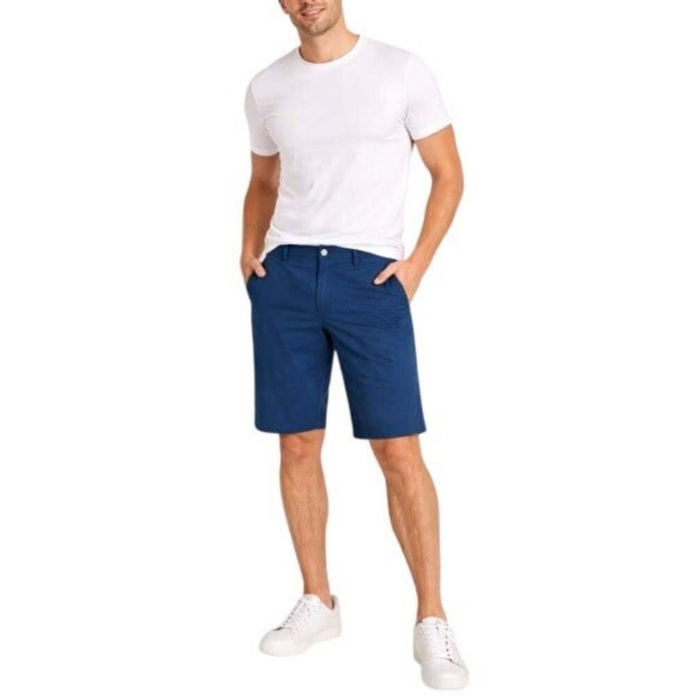UNTUCKit Men's Navy Geometric Honeycomb Chancellor Print Regular Shorts Size W34